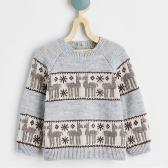 🟣2/$40🟣H&M Llama/Alpaca 100% Wool Christmas Sweater - Picture 1 of 6